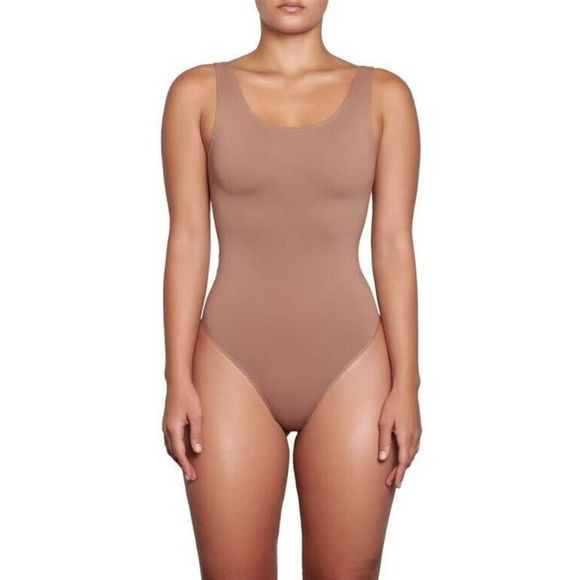 SKIMS Women's Sz XS Clay Soft Smoothing Thong Bodysuit - Picture 5 of 5